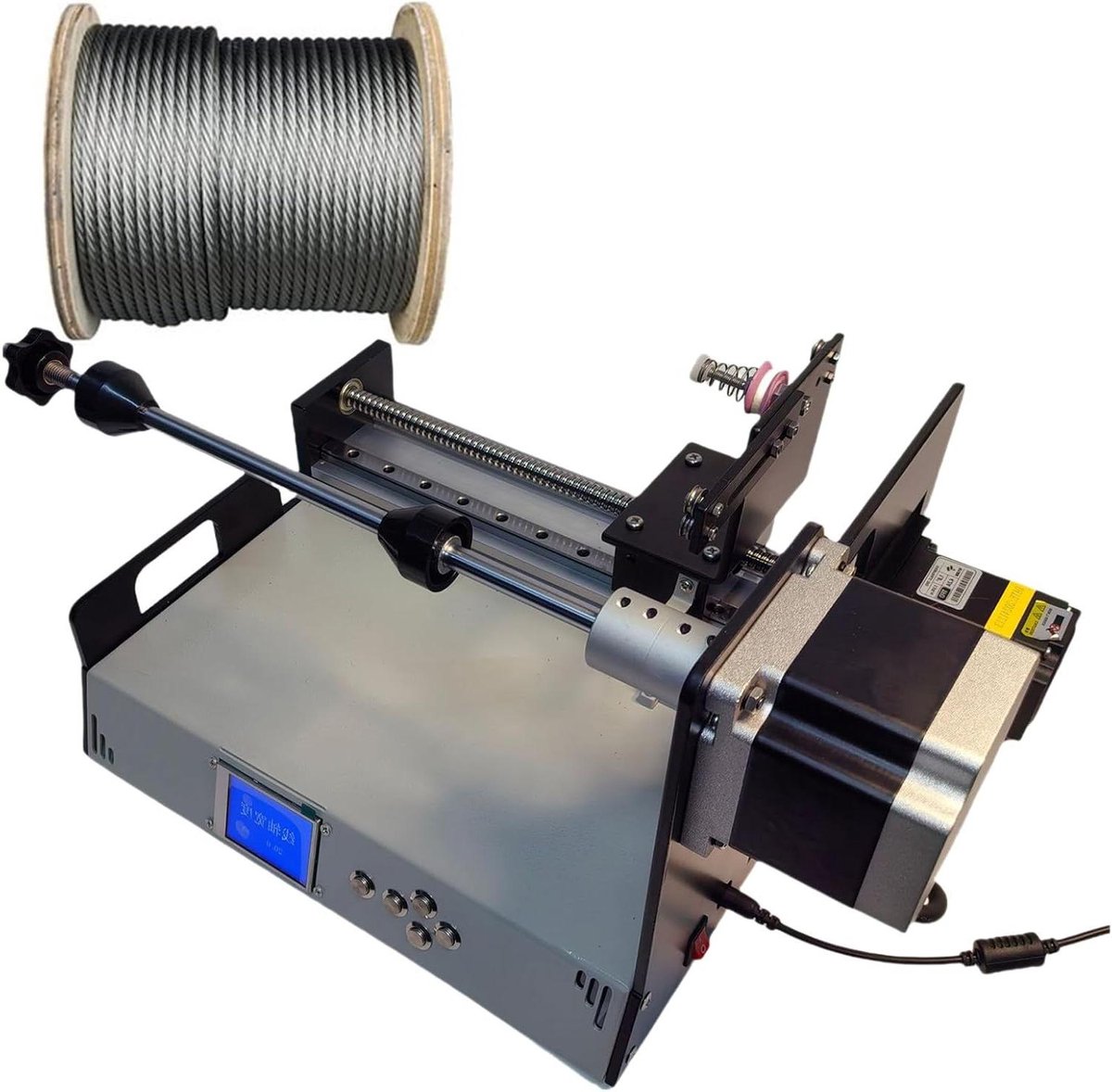 Automatische Wikkelmachine - Spoel Wikkelaar - Precisie Wikkelen - Intelligent Programma - 30x25x25cm - Grijs