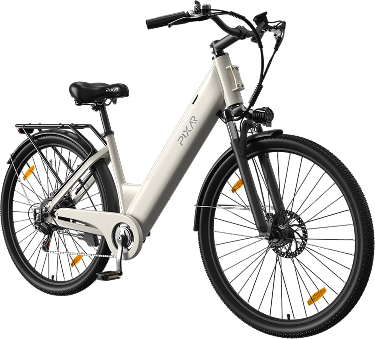 Galaxy C1 Elektrische Fiets 27.5 Inch - 36V 13Ah Accu - Shimano 7 Versnellingen - 250W Borstelloze Motor - Actieradius 40-50 km - Verende Voorvork - Mechanische Schijfremmen - LCD Display - Voor- en Achterlicht-wit