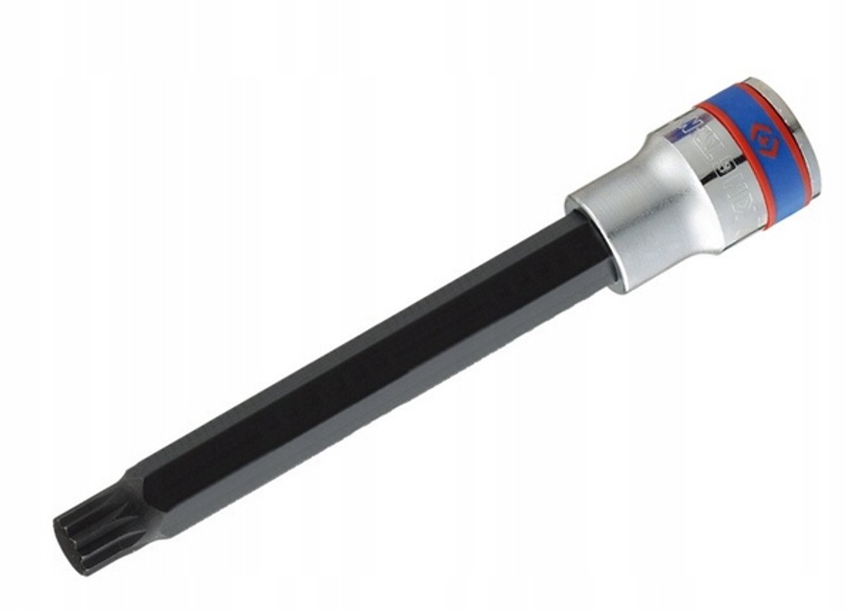 King Tony Spline-bit Dop 1/2" M14 x 140 mm - Extra lang