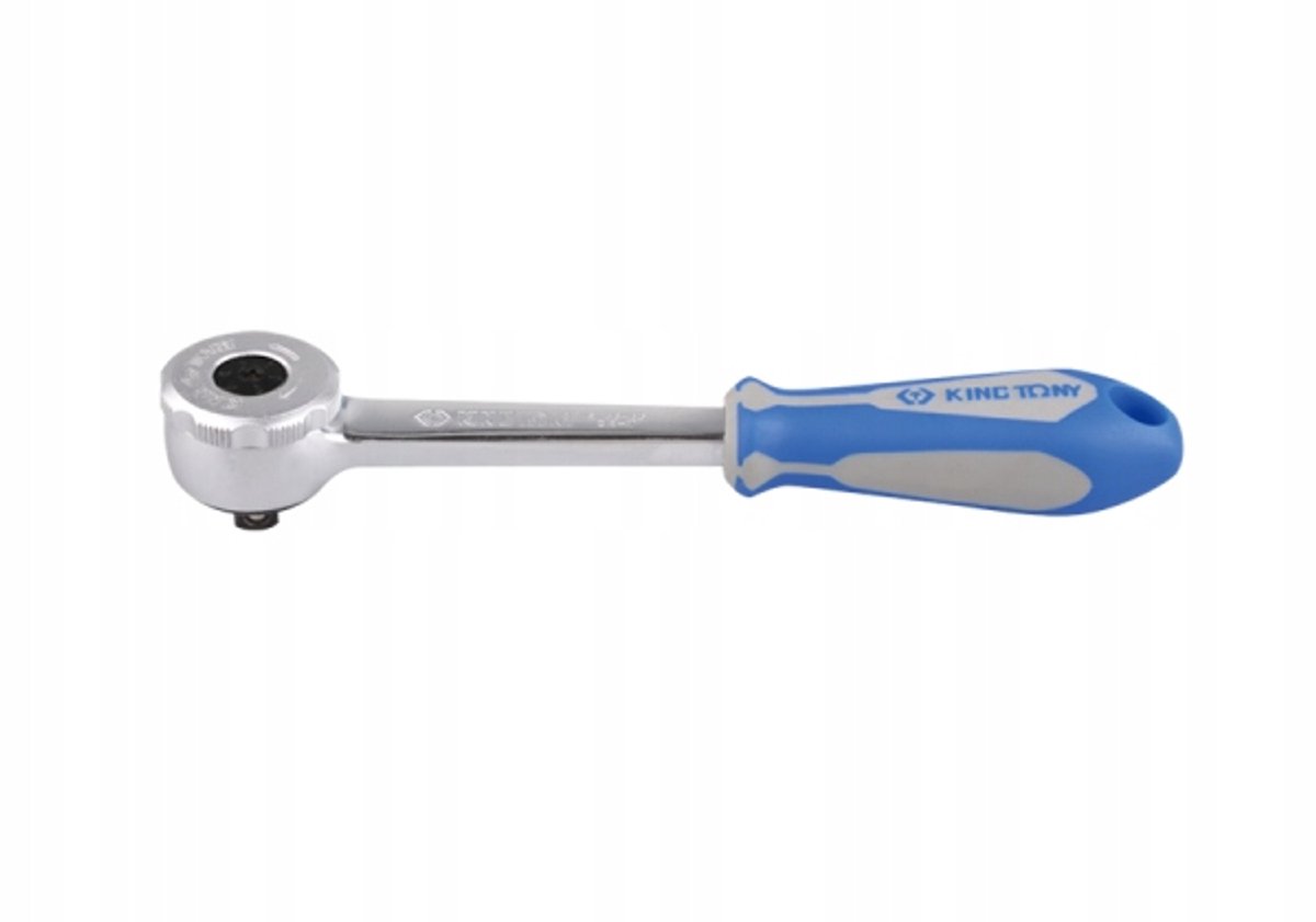 King Tony Ratel 1/4" 72 Tands 145mm met Rubberen Handvat