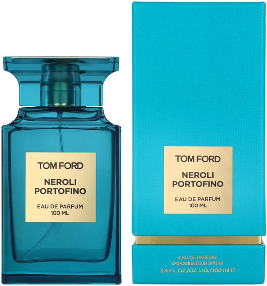 Tom Ford Neroli Portofino eau de parfum 100 ml in een turquoise doos.