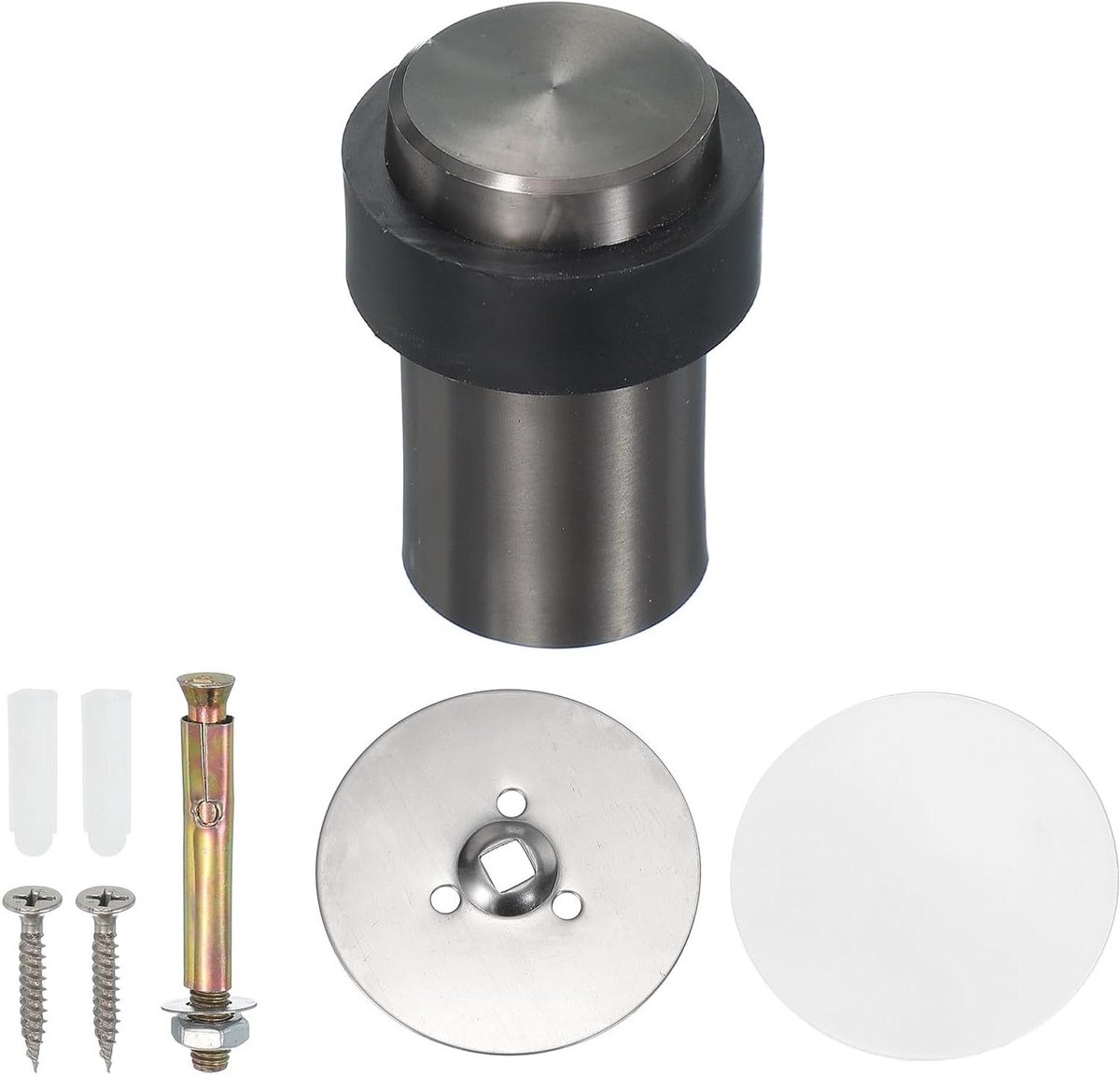 Ronde Deurstoppers - Deurwig Metaal - Deur Stabiliseren - Roestvrij Staal - 60 mm Hoog - Koperkleurig