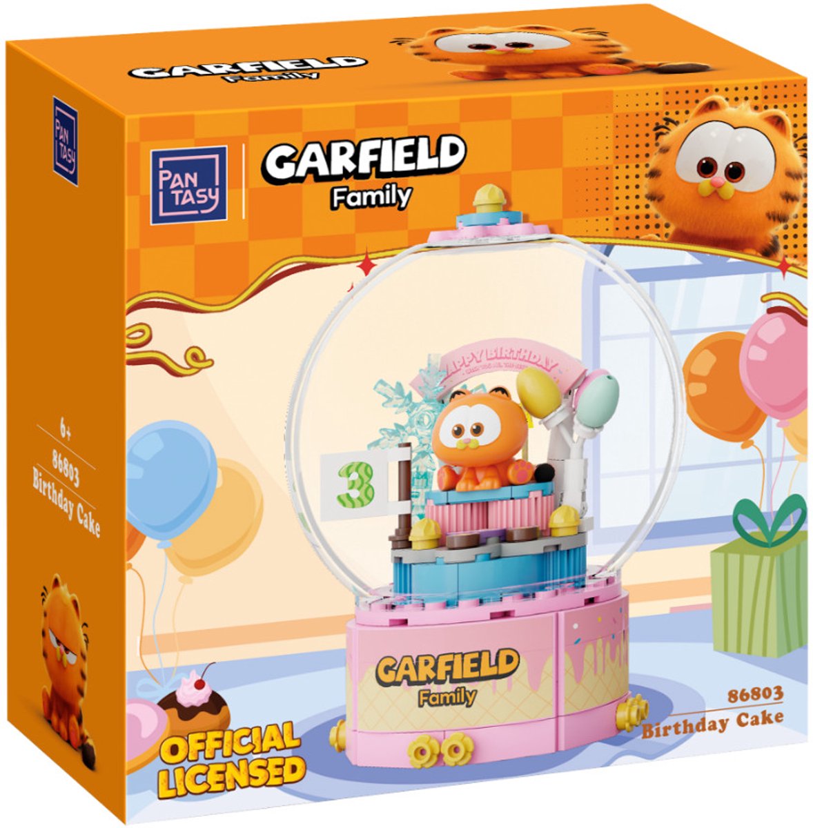 PANTASY Garfield Verjaardagstaart - 86803 - - ONESIZE