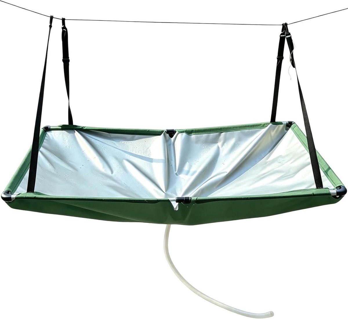Regenwateropvanger - Water verzamelaar - Duurzaam tuinieren - Efficiënte watergeleiding - 100x50cm - Zwart