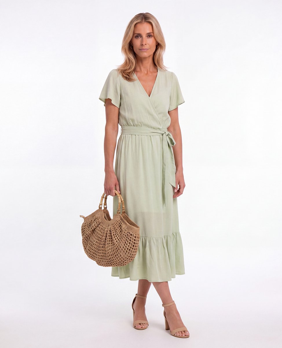 Je m'appelle Dames Jurk - Groen - Maat XL