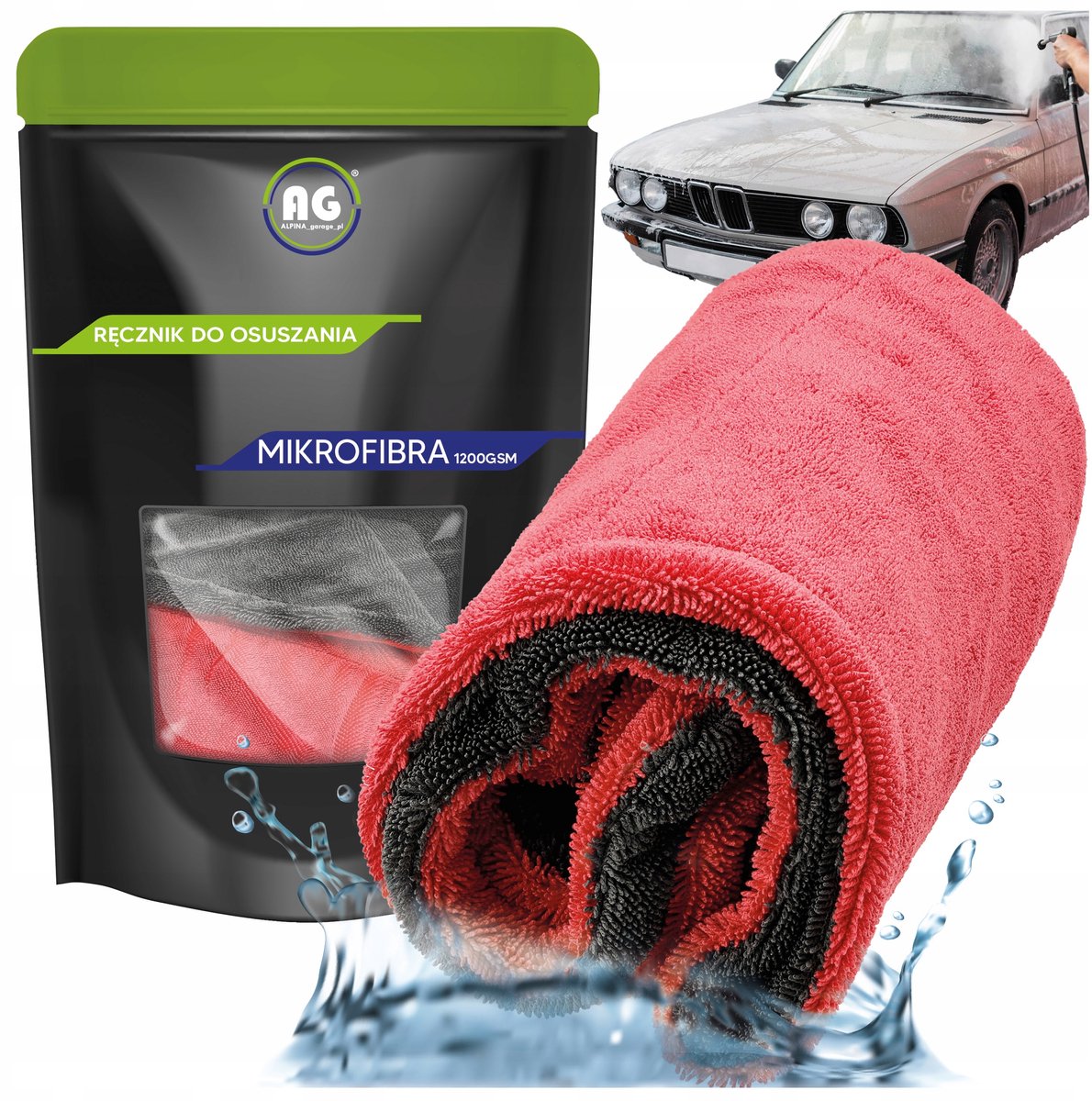 Microvezel Auto Droogdoek 90x60cm 1200GSM - Super Absorberend