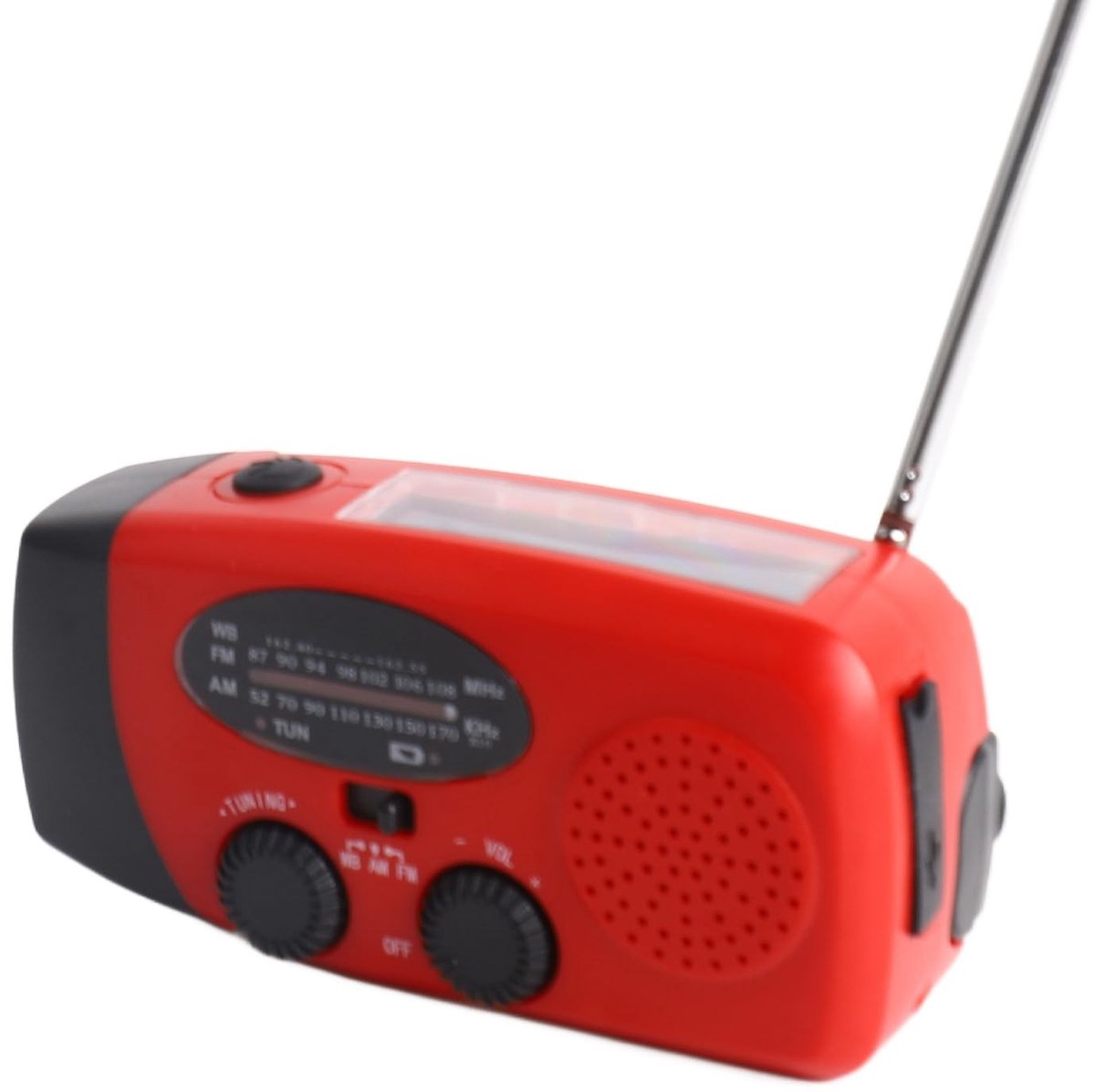 Dailygoods- Handcrank Radio Zonne-energie - Draagbare Noodradio - LED Licht - Powerbank - ABS Materiaal - 400 mA Batterij