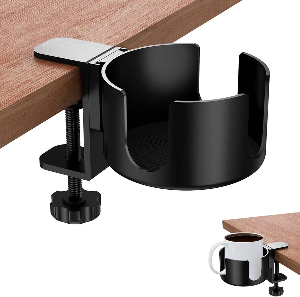 Dailygoods - Verstelbare Bureau Bekerhouder van Aluminiumlegering - Handig voor Dranken op Bureau