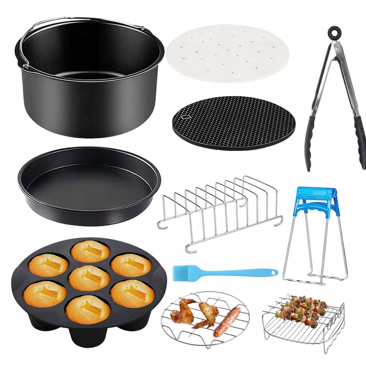 8-delige Airfryer Accessoireset met 100 bakpapiertjes
