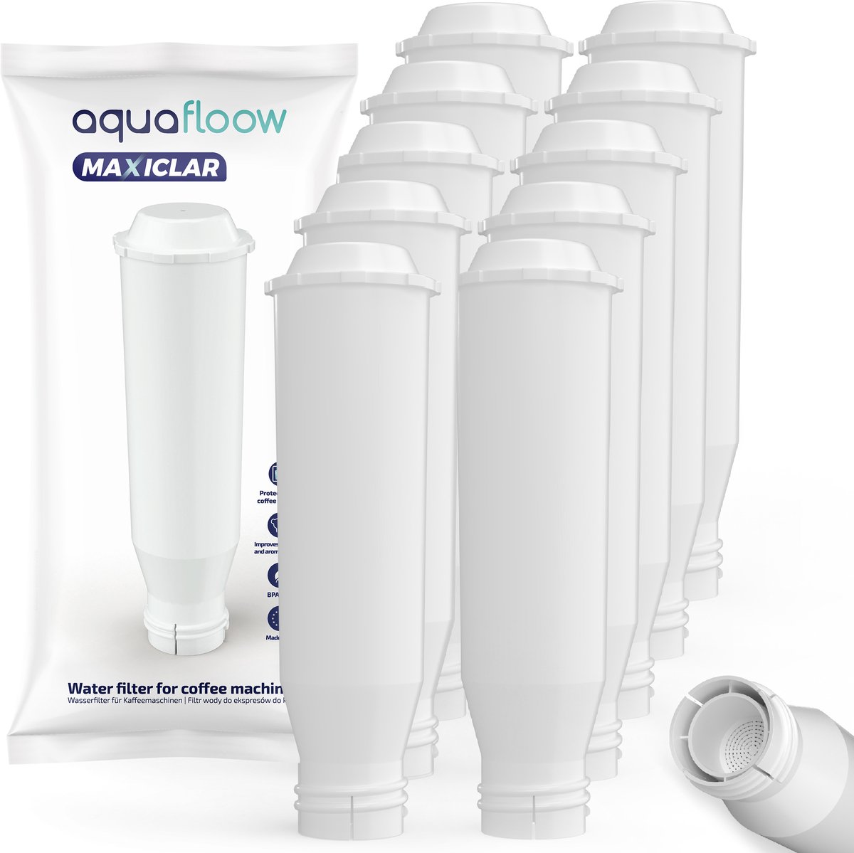 Aquafloow 10x Waterfilter voor Krups Koffiemachine – Geschikt voor EA & XP Serie – Vervangt NIRF700 / F088