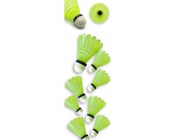 10x Professionele Badmintonshuttles: Hybride Nylon met Natuurveren – Hoogwaardige Gele Shuttlecocks voor Optimale Vluchtstabiliteit, Duurzaamheid & Maximale Prestaties bij Trainingen en Competitieve Wedstrijden Met Kajal Sticker