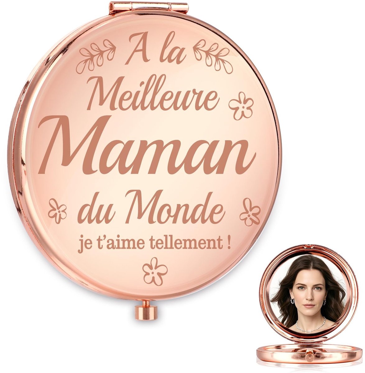 Dailygoods - Roségouden Zakspiegel voor Dames, Cadeau