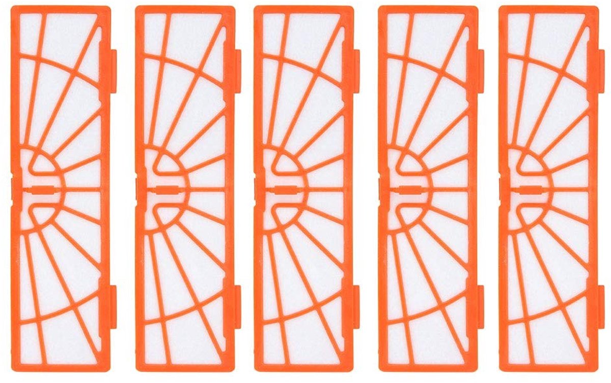 Dailygoods- Filter Vervangingsset 5 Stuks - Stofzuiger Filter - ABS Materiaal - Eenvoudige Installatie - Optimale Filtratie - Afmetingen 20 x 5,3 cm - Stofzuigerfilter