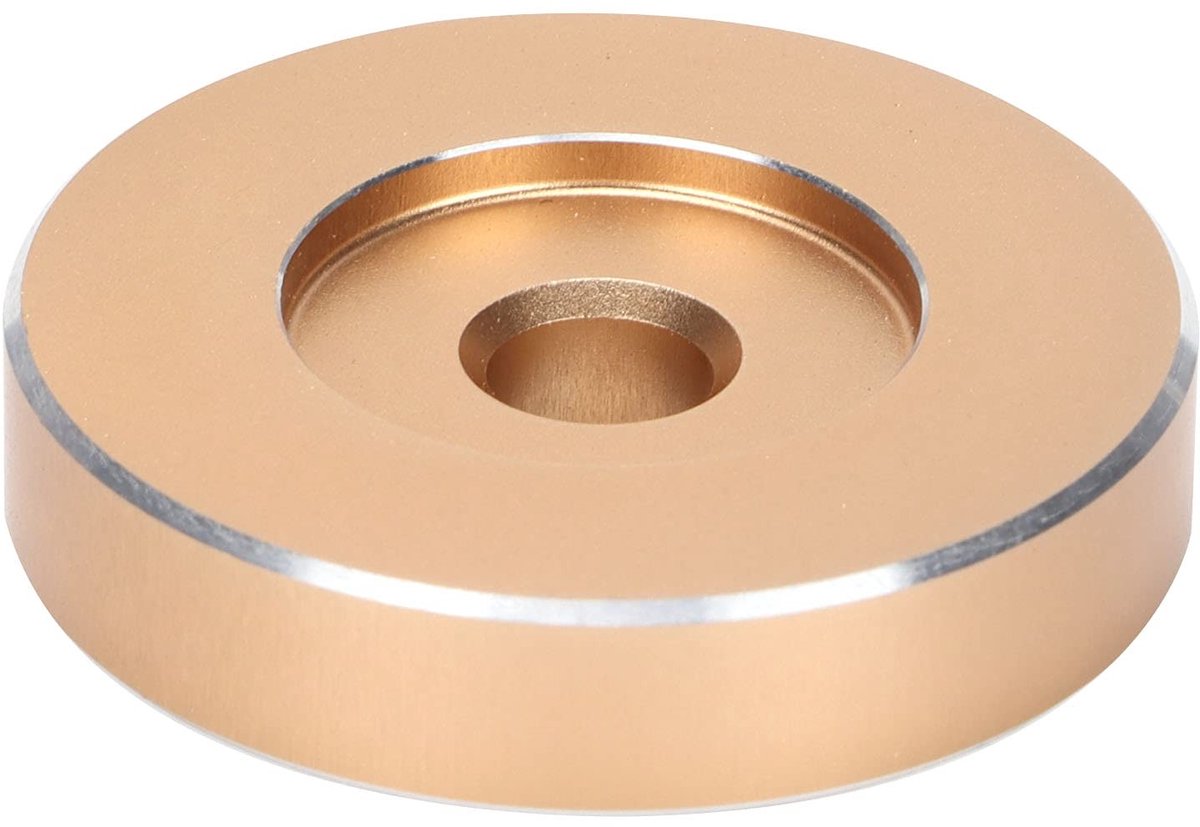 Dailygoods - Draaitafeladapter - Big Hole-platen - Duurzaam en Stabiel - Goudkleurig - Hoge Geluidskwaliteit - Compatibele Adapter - Geschikt voor Hif...