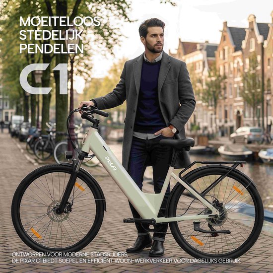 Galaxy C1 Elektrische Fiets 27.5 Inch - 36V 13Ah Accu - Shimano 7 Versnellingen - 250W Borstelloze Motor - Actieradius 40-50 km - Verende Voorvork - Mechanische Schijfremmen - LCD Display - Voor- en Achterlicht-zwart van galaxy — afbeelding 5