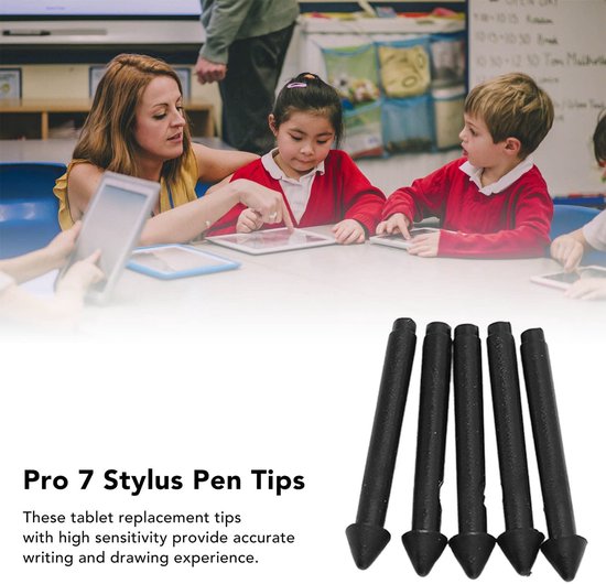 BRENZOOS- Stylus Pen 5 Stuks - Vervangende Penpunten 2H - Geschikt voor Pro 7/6/5/4/Book/Studio/Go - ABS Materiaal - Nauwkeurige Bediening — afbeelding 5