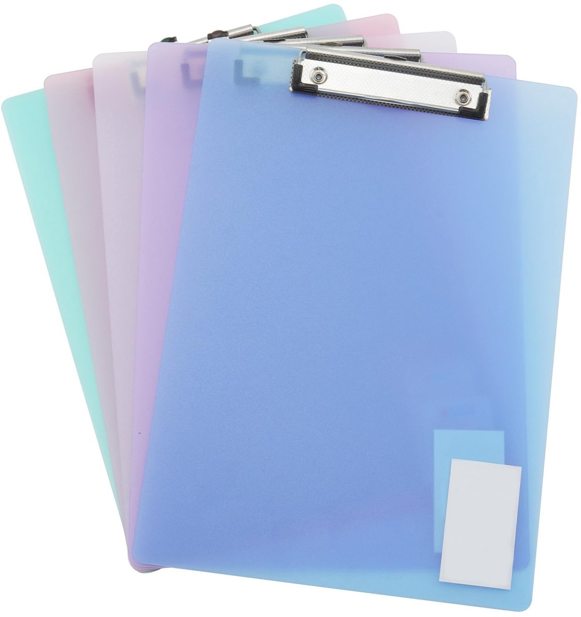 BRENZOOS- Klembord A5 - 15 Stuks - Transparant Plastic - Lichtgewicht - Duurzaam - Perfect voor Notities - Schrijfbord