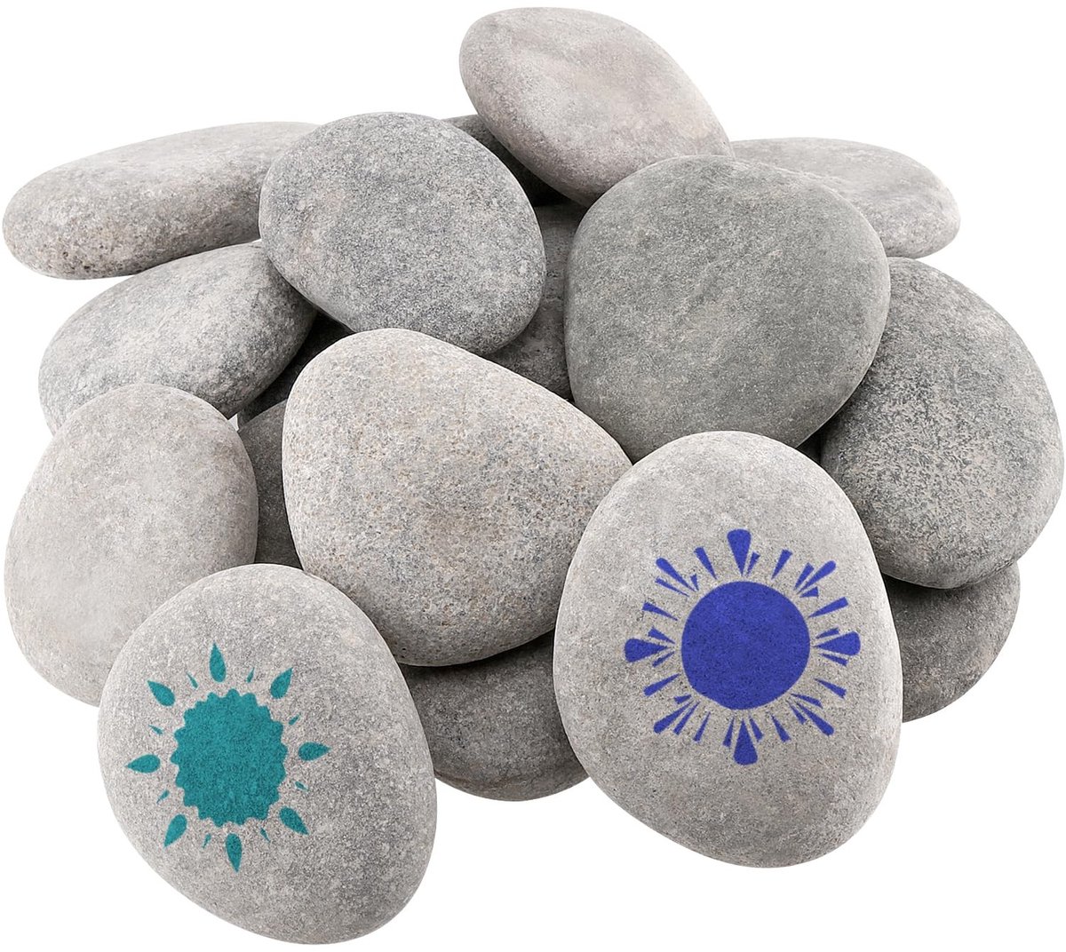 BRENZOOS- Rivierstenen 30 Stuks 5-8cm - Natuurlijke Gladde Steen - Decoratieve Steen - Schilderen - Kunstprojecten - Lichtgewicht - Verfstenen