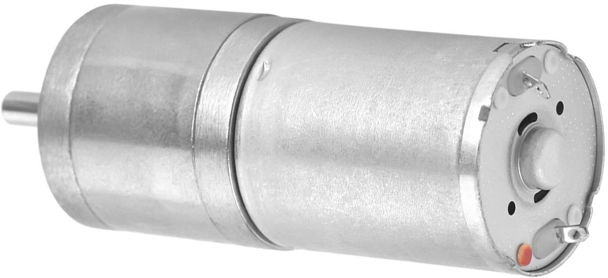 JHUBERS - Geared Motor 25mm - DC Brush Motor voor Elektronische Slottoepassingen - 12V 500RPM - Krachtige aandrijving - Compact en efficiënt - Moto...