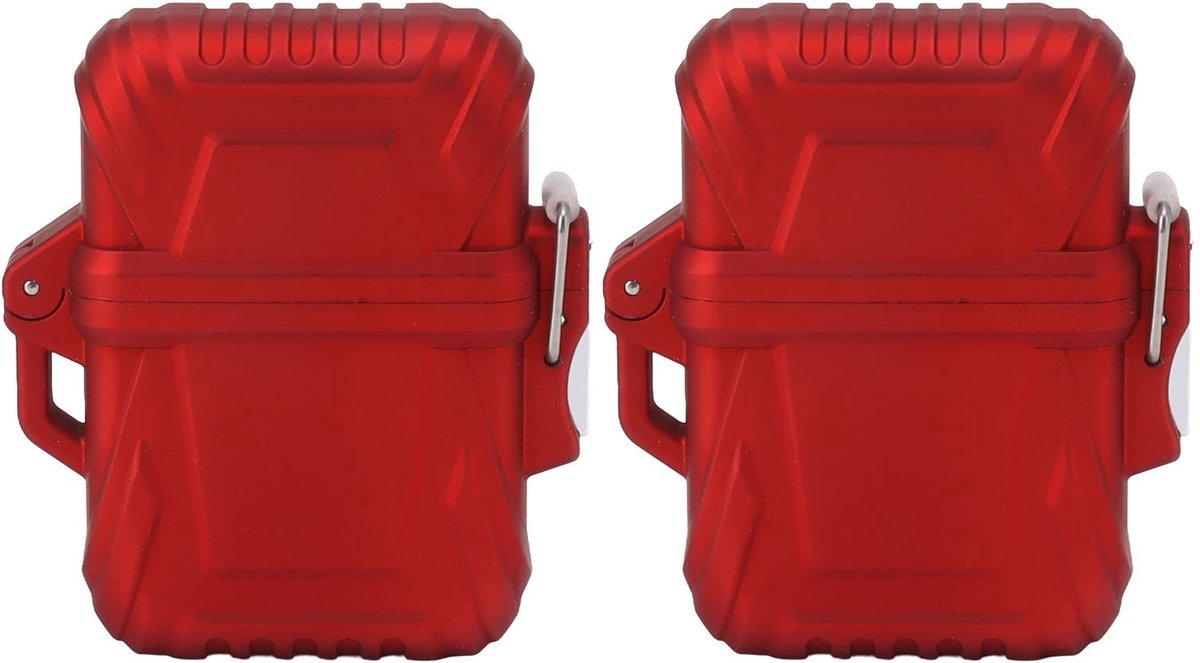 BRENZOOS- Lichterbehuizing Waterdicht IP56 - Zaklampaansteker - 2 Stuks - Kunststof/Zinklegering - Draagbaar - Veiligheidsslot - Aansteker