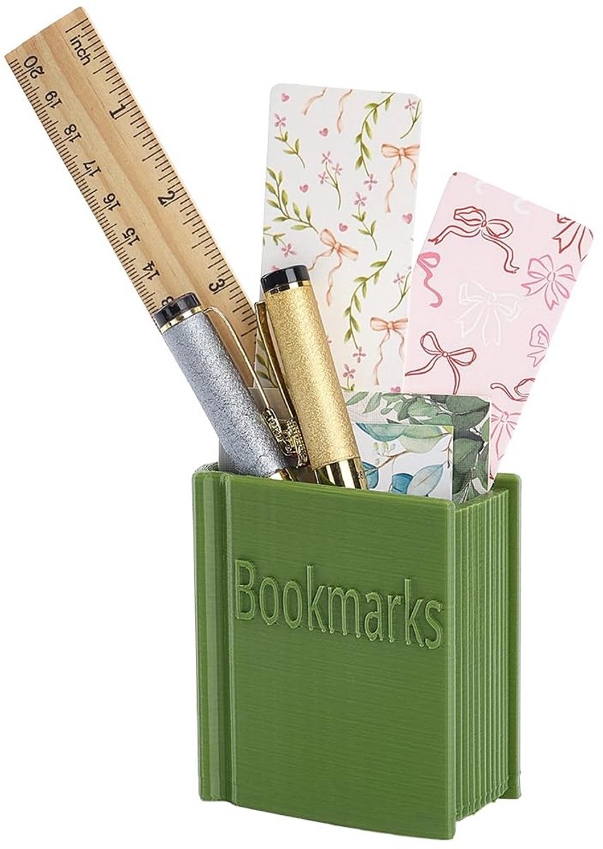 BRENZOOS- Bladwijzerhouder 3D-geprint - Boekvormige Organizer - Decoratie voor Thuis/Bibliotheek/Kantoor - Cadeau voor Boekenliefhebbers - Functioneel en Stijlvol - Boekaccessoire
