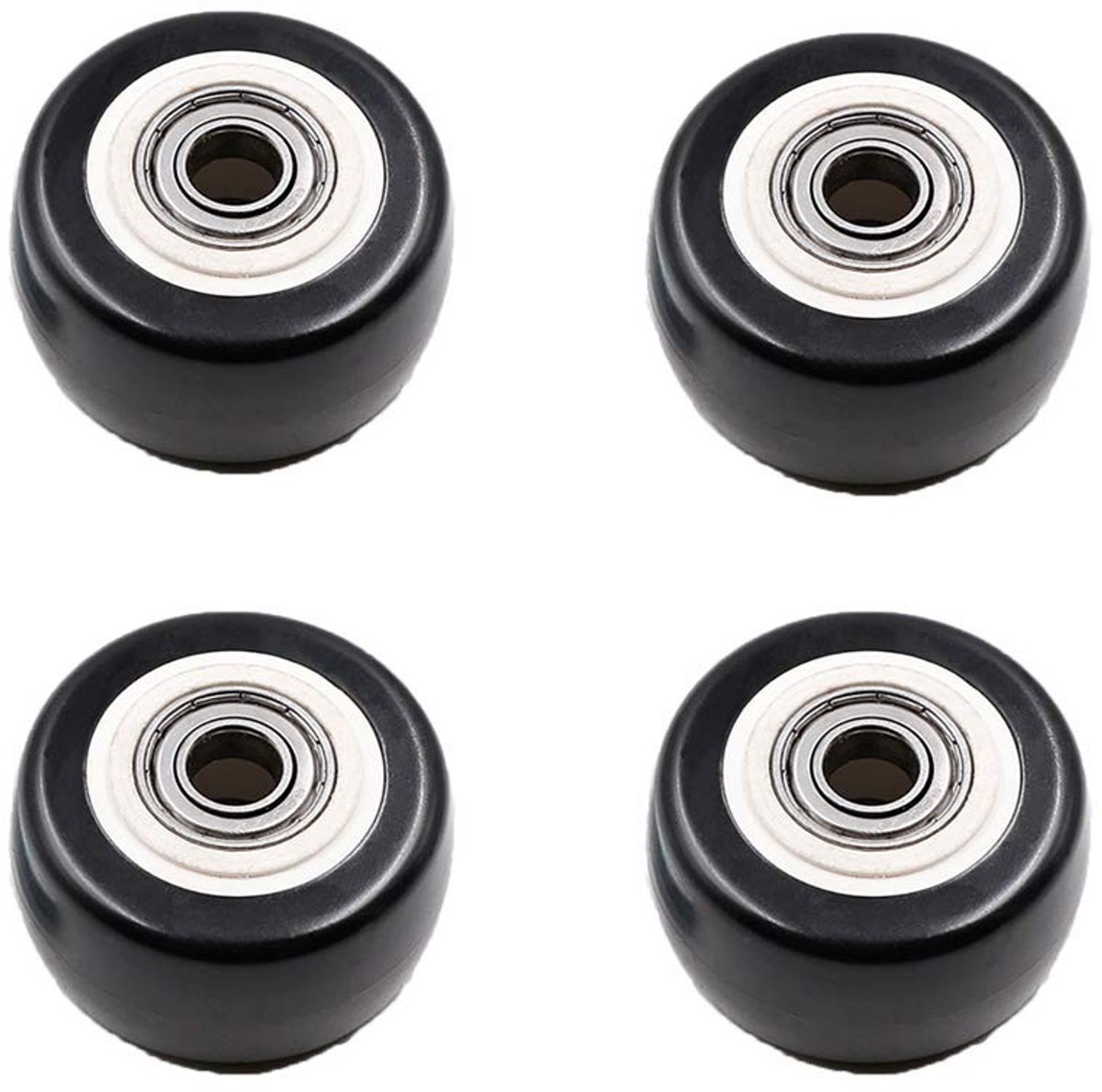 JHUBERS- Caster Wielen Heavy Duty - Zwenkwielen - Draaibare Wielen - Rubber Wielen - Meubelwieltjes - Laadvermogen 40 KG - Meubelwielen
