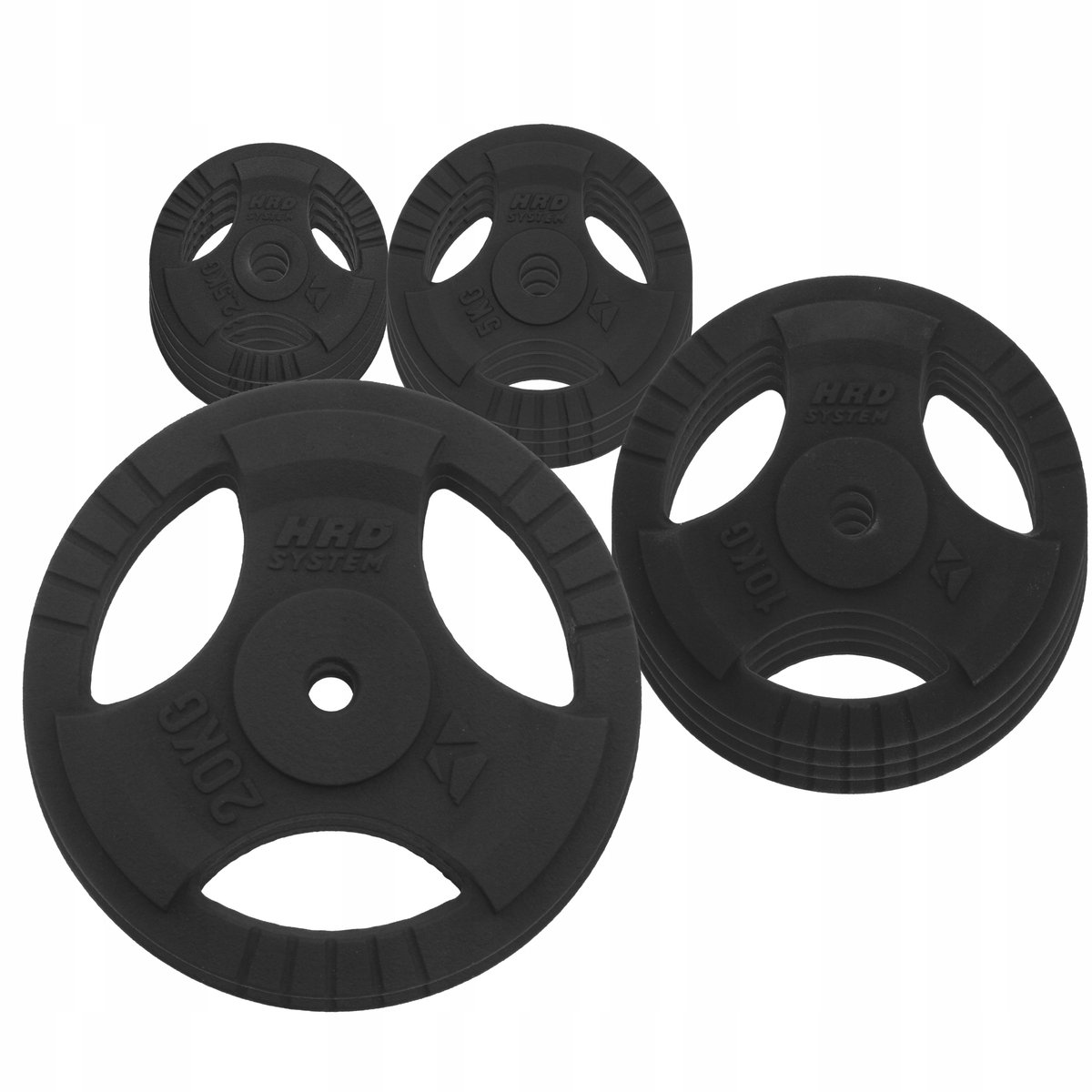 110kg Gietijzeren Halterset met 29mm Grip - Tri-Grip Schijven
