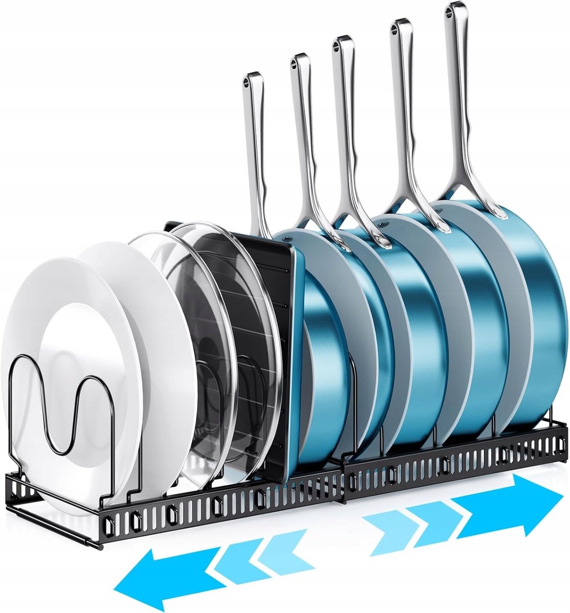 Verstelbare Pan Organizer & Dekselhouder - Keuken Opbergrek
