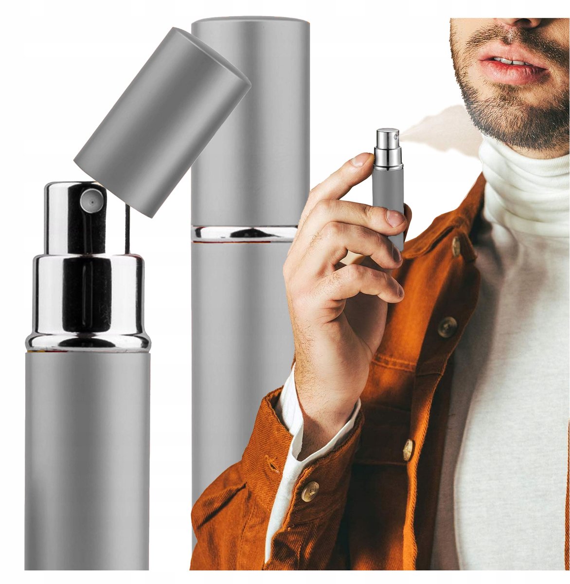 Reisverstuiver Parfum Flesje 5ml Zilver Aluminium