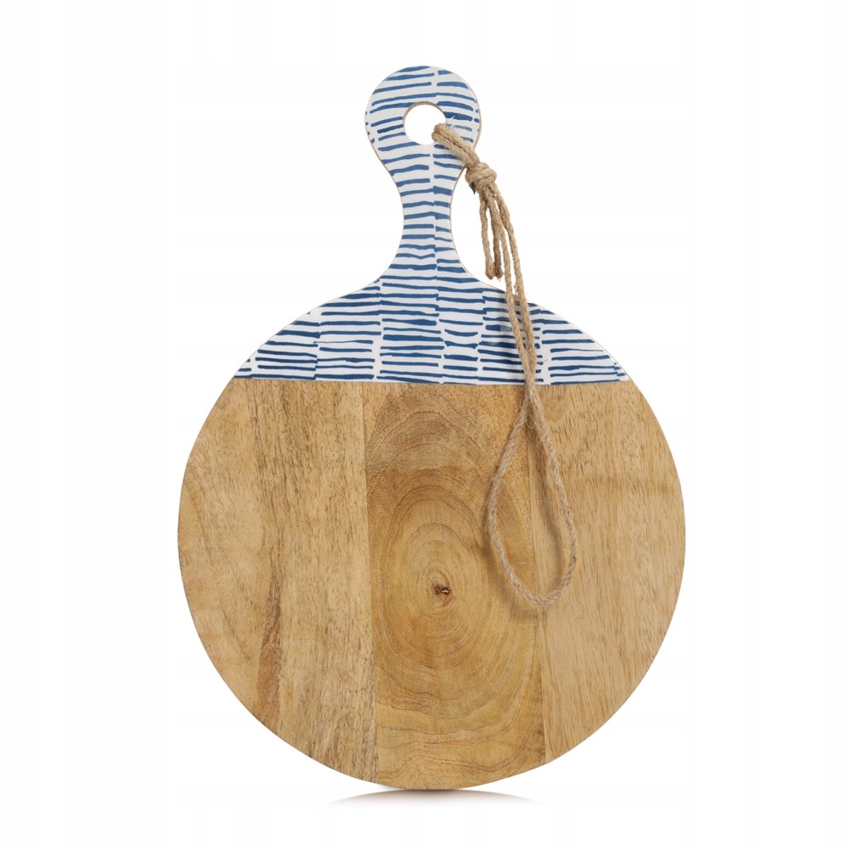 Snij- en Serveerplank Mango Hout Blauw met Handvat 43x30x2cm
