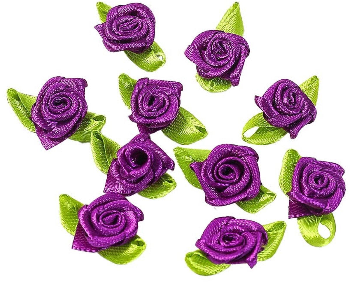 Dailygoods - Mini-kunstbloemen - Kunstbloemen voor knutselen - Hoogwaardige polyester - Violet - Bloemkoppen voor decoratie - Geschikt voor DIY projec...