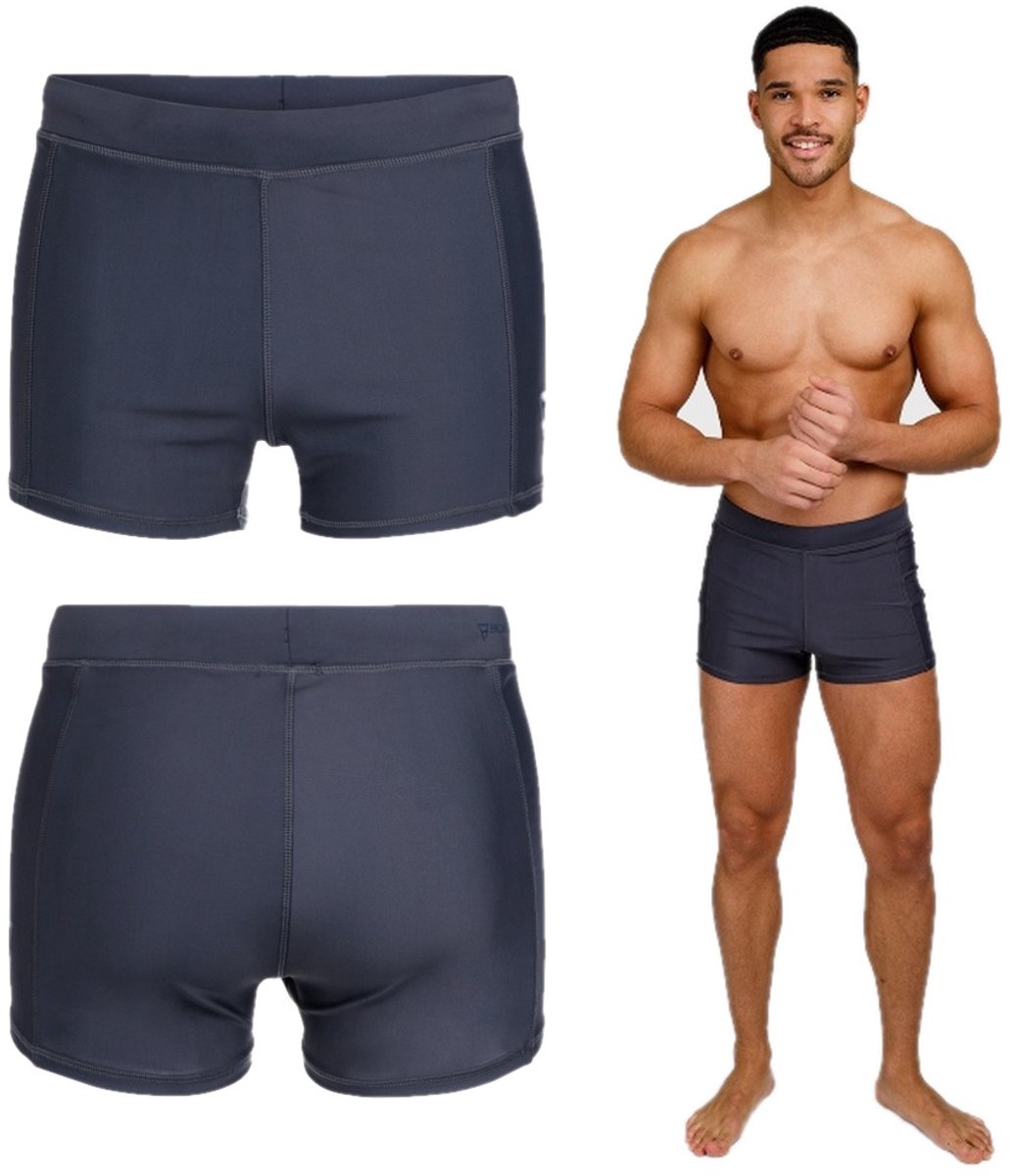 Brunotti Samier-Logo Strakke Zwembroek Heren Sportieve Zwem Trunk Flexibele Fit XXL Titanium