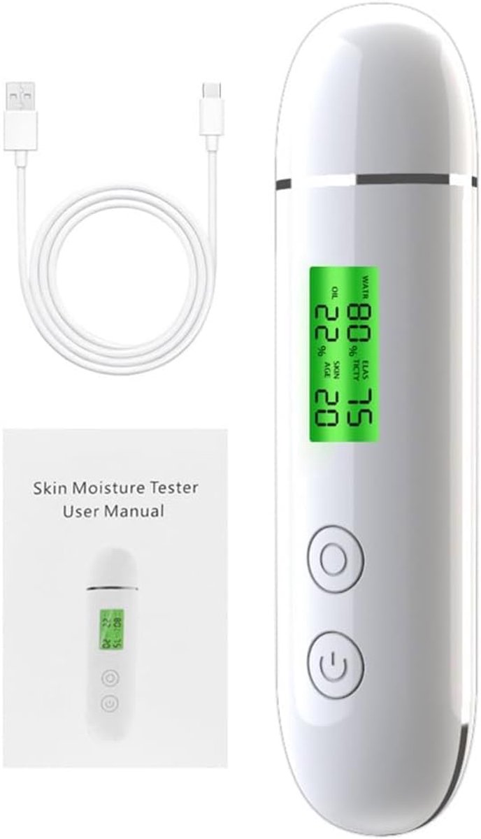 Elastisch meetinstrument voor huidveroudering, voor wangen, water voor de huid, vocht van de huid en oliegehalte, huidanalysator, fluorescentiedetector
