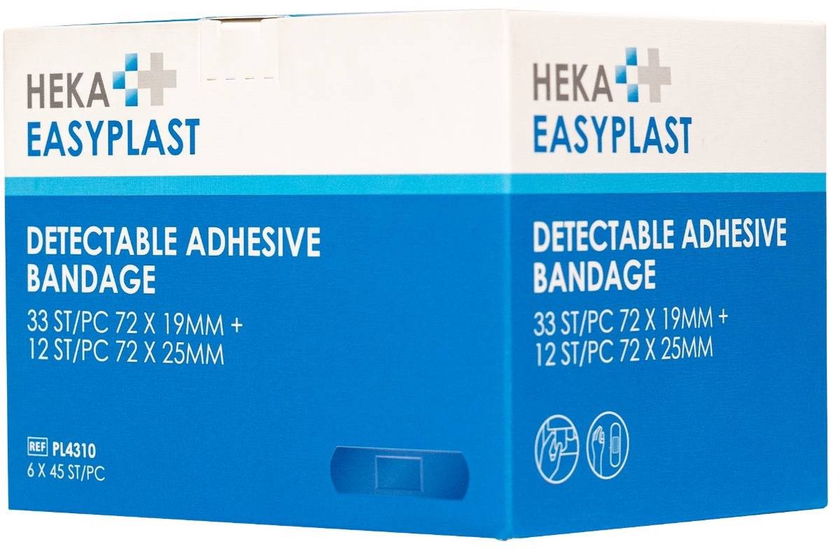 HEKA - EASYPLAST - HACCP - PL4310 - 6X45 PLEISTERS - pleisterdispenser - navulling - ook geschikt voor Salvequick dispensers