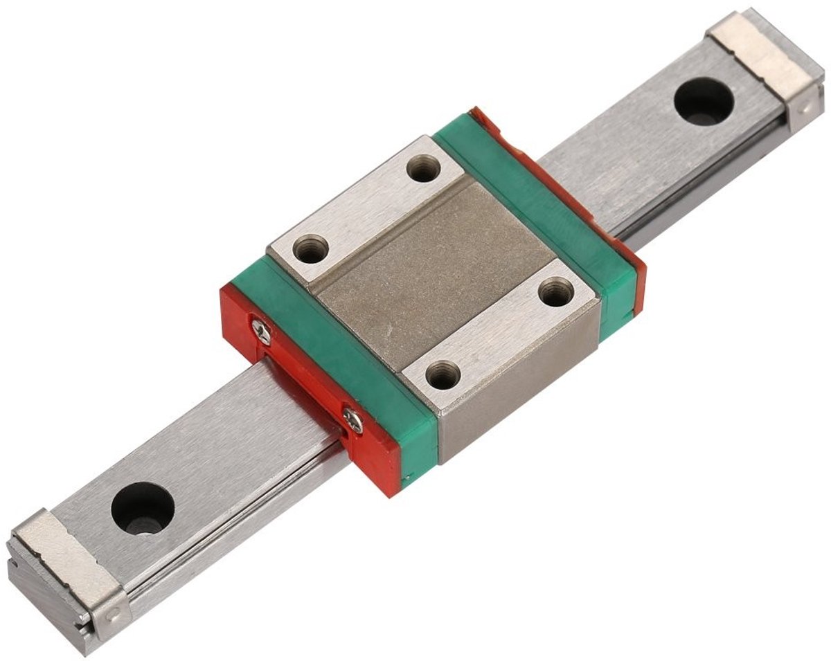 Dailygoods- Lineaire Rail 100 mm - Miniatuur Rail - Glijblok - Lagerstaal - Schokbestendig - Hoge nauwkeurigheid - 4-punts contactontwerp - Lineaire Geleider