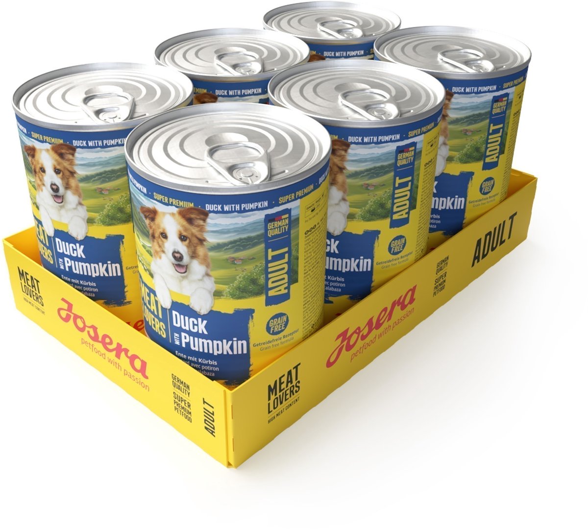 6x400 gr Josera meat lovers menu duck & pumpkin hondenvoer