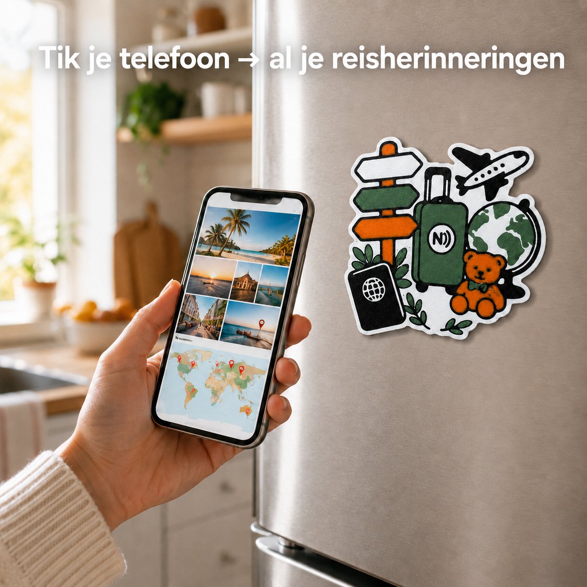 Tap3DX Smart Travel Magneet – 3D Reismagneet Koelkastmagneet Cadeau