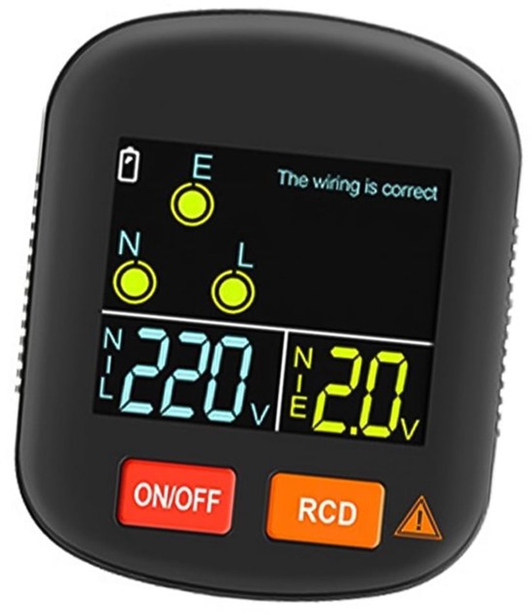 Allecto - Digitale Stopcontact Tester - Lcd Spanningsmeter