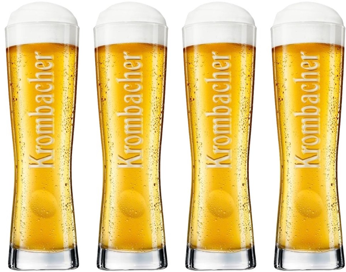 Krombacher Bierglazen Star Cup 250 ml - 4 stuks