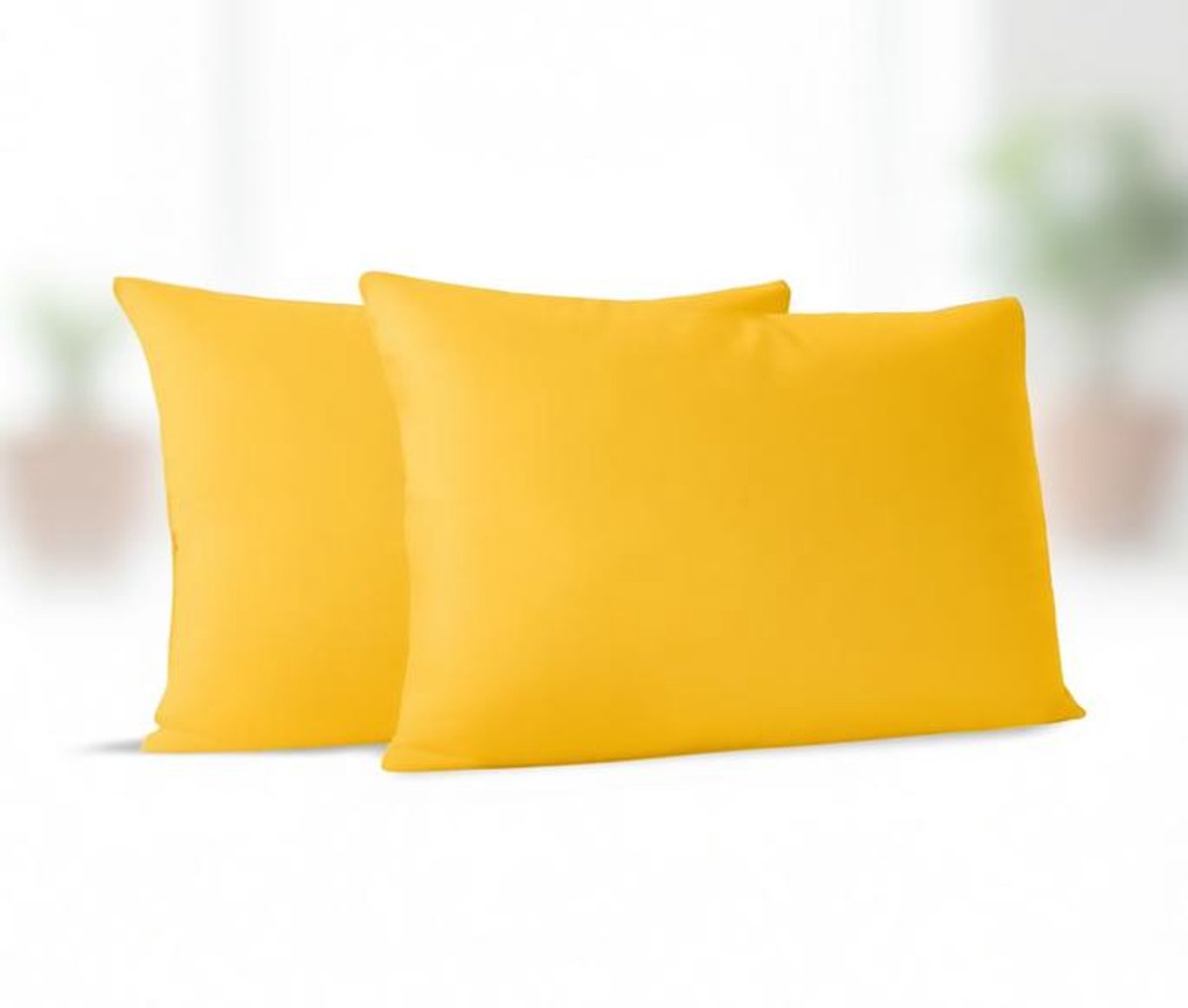 ElleMooi Kussenslopen 40x60 cm - Set van 2 - 100% Katoen - Hypoallergeen en Duurzaam - Geel
