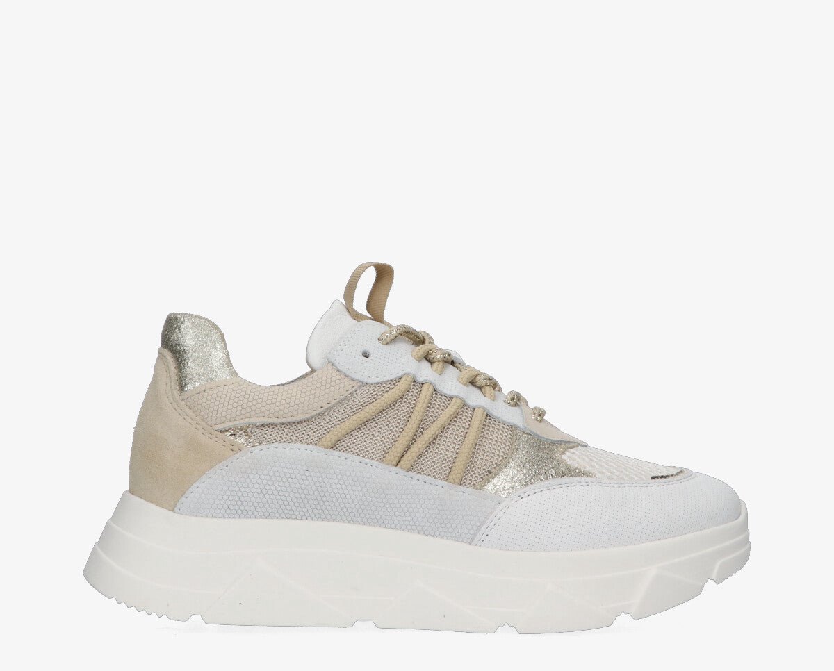 Tango kady fat 435 sneakers dames wit/goud leer