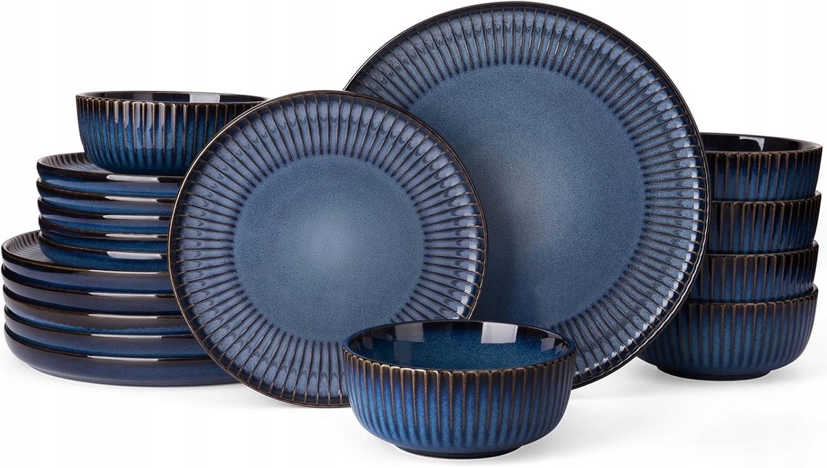 Servies 18 september Delig Steenporselein voor 6 Personen - Ribbel Design