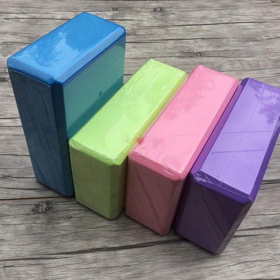 Yoga Blokken - Fitness Steunen - Oefenen en Balans - Hoge Dichtheid Schuim - 23x15x8 cm - Kleurrijk — afbeelding 4