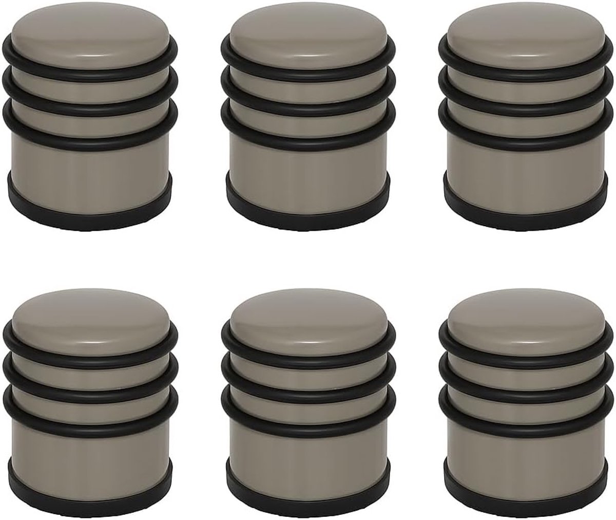 WEB2O Deurstopper - Taupe Metaal - Set van 6