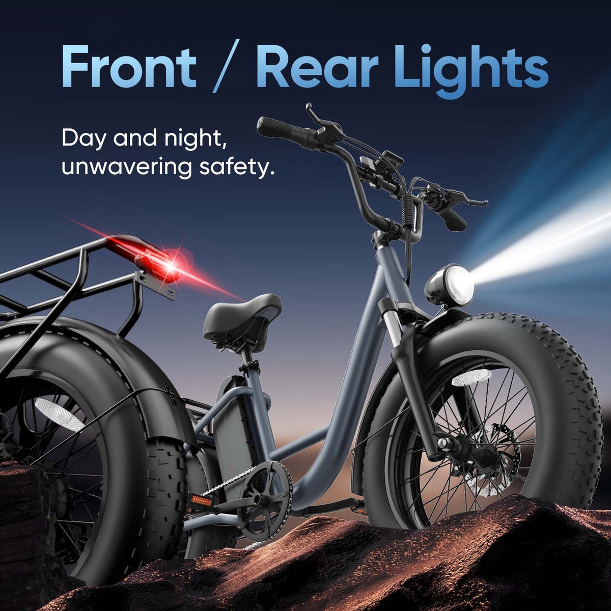 Qekud E20 PRO E-Bike - 20 inch Fatbike - Elektrische Fiets - 250W motor - 48V 15.6Ah Accu - 7 versnellingen- 50-75km actieradius thumbnail 4