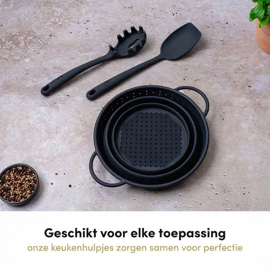 Hoffmann opvouwbaar vergiet - Ø 23,5 cm - siliconen - ruimtebesparend - vaatwasserbestendig — afbeelding 4