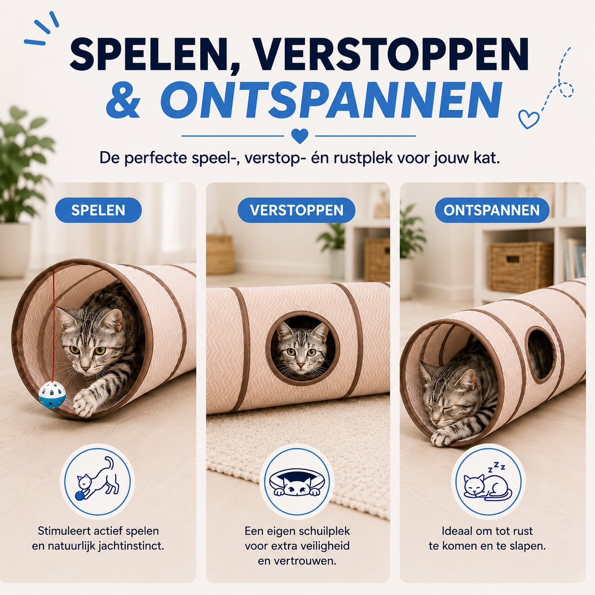 Karsten International Opvouwbare Kattentunnel thumbnail 2