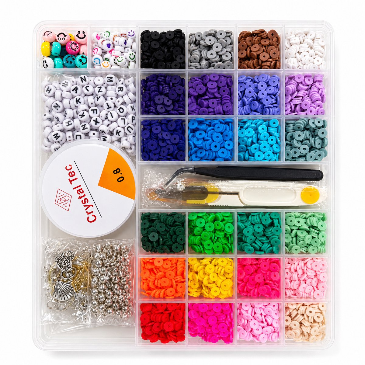 BOTC Armbandjes maken meisjes - 24 kleuren en 5560-delig - Sieraden Set - knutselen meisjes - Kralen Set