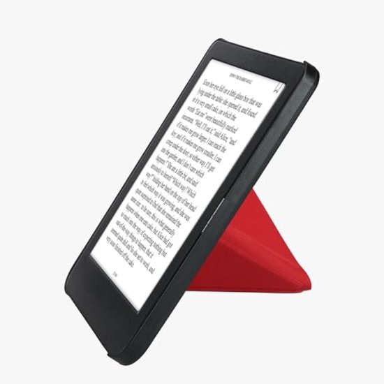 PromoHome E-reader Hoesje voor Kobo Clara BW/Colour - Kunstleren Flip Cover met Standaard en Magneetsluiting - Donkerrood — afbeelding 2