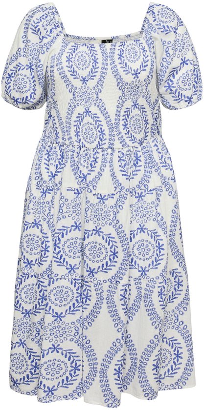 Vero Moda Curve Gesmokte jurk VMCROKAYA Midi-jurk